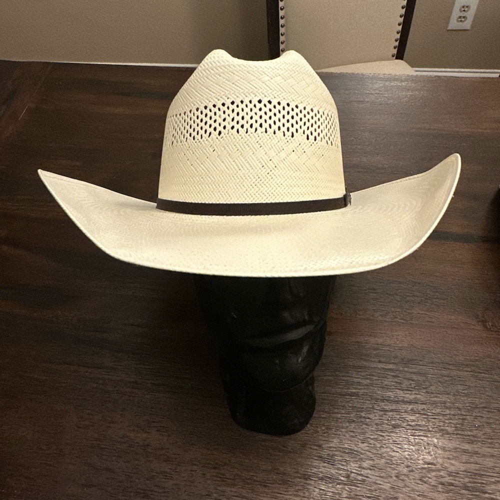 Tecovas Cattleman Natural Straw Cowboy Hat with Dark Brown Band